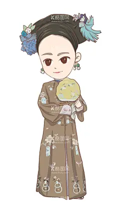 宫廷卡通  - 源文件下载【酷图网】卡通美女,宫廷人物,卡通贵妃,唐代贵妃,唐代人物,卡通形象,贵妃,扇子,卡通画像,美女
