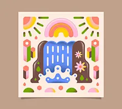 #灵感的诞生# 一组配色好看的扁平风插画设计
design by：Enisaurus ​​​​