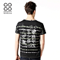 SEASOUL 夏款黑色波纹全棉短袖T恤SK22561吊牌价399元 原创 设计 新款 2013 正品 代购  西班牙