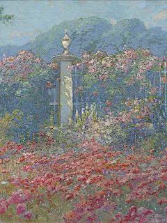 画家笔下春日的花丛 - 小红书