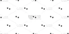 狗爪孤立的脚印牛头犬矢量无缝图案壁纸背景白色