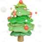 3D圣诞节圣诞树元素贴纸