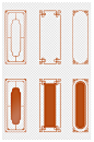 中式花纹竖向中国风古典边框文本框标题框3素材