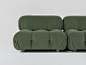 Camaleonda Sofa Sectional Licata Green : In its reissue, Camaleonda preserves the elements that have made it a contemporary classic. By mutual agreement, Mario Bellini and B&B Italia have decided to keep the cm 90x90 seat module, together with the bac