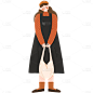 手绘-少女人物元素-帆布袋