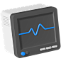 ECG monitor - 40个医疗药品3D图标合集 Pharma 3d icons(Blue and Clay)