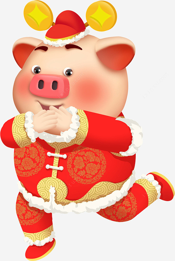 2019财神猪生肖猪喜庆png免抠素材_...