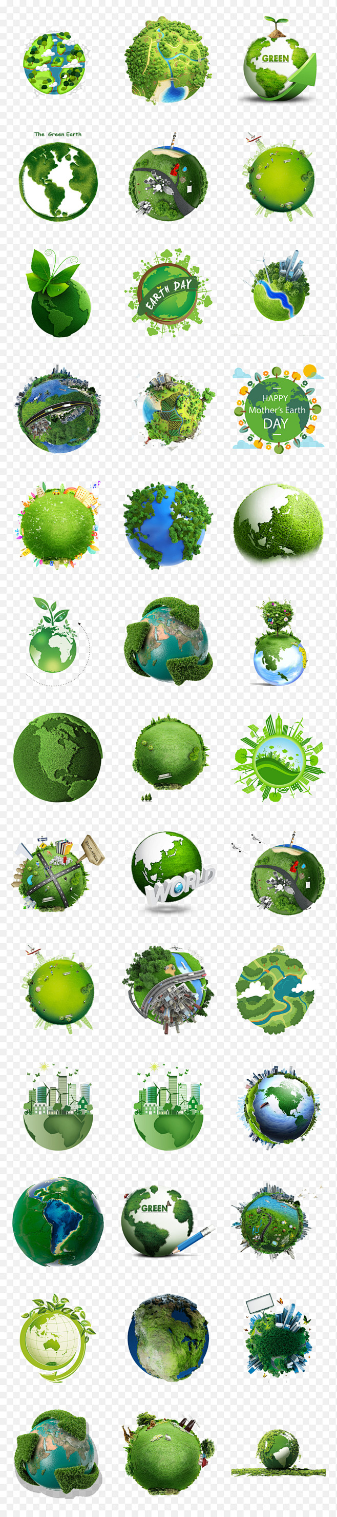 环保卡通绿色地球
