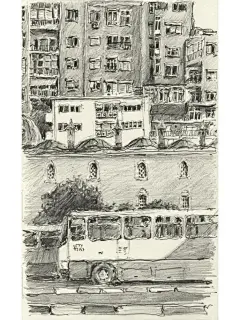 艺术家Frédéric Rudant速写风景欣赏_9_暨老师-黄岩李建华画室_来自小红书网页版
