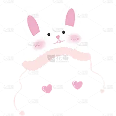 可爱春节兔子元素贴纸