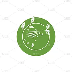 生态油漆喷枪矢量图标插图设计