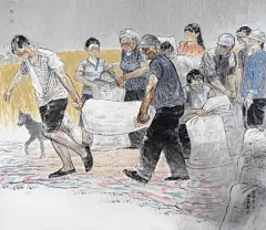 【文脉相承•出新篇】第二届全国优秀青年画家推荐—闫畅青_创作 : 一毕业就回到了郑州，我的母校美术高中教学，由于教学的忙碌占用了太多的时间，为了有更多的时间画画和创作实践，半年后我选择了辞职又回到了北京继续着自己的绘画梦，也是在这个时候开始更多对绘画的思考、对水墨人物画创作…