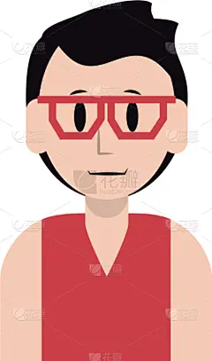 人,半身像,动画片,高雅,男人,信心,顶部,表现积极,设计
