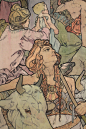 Alphonse Mucha photographed in Prague.