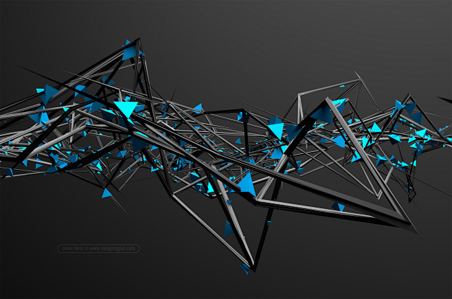 [美工云]抽象特色3D特效背景高清图：