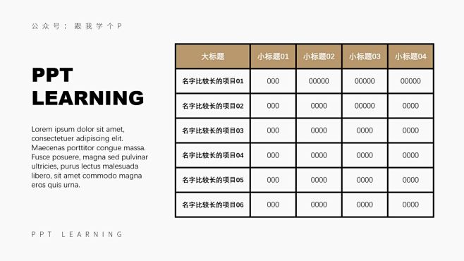 行列数巨多的PPT表格该怎么美化？ : ...