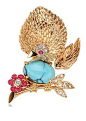 A Jewelled and 18 Karat Gold Brooch, Van Cleef & Arpels