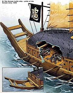 鱼鹰社彩绘插图：远东战船（2）日本和韩国公元612 - 1639年 ​​​​