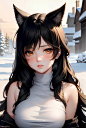 Winter Catgirl Portrait