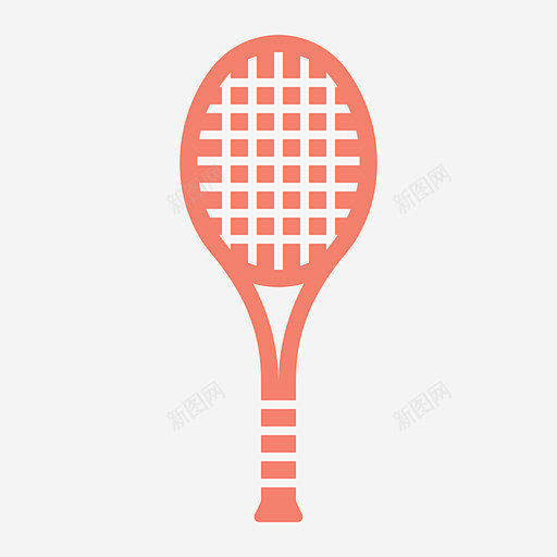 网球拍球拍运动图标 平面电商 创意素材