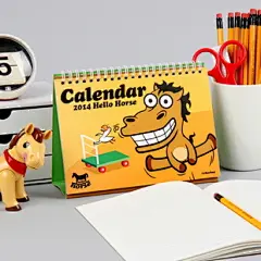 韩国进口正品chachap生肖限量珍藏版 Hello Horse 2014马年台历-淘宝网