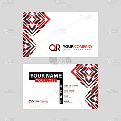 黑色字母或标志，包含在名片或简单的名片与水平模板。RO Logo概念插图可以用于，登陆页，网站，手机