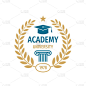 大学学院校徽设计。学院徽章。
