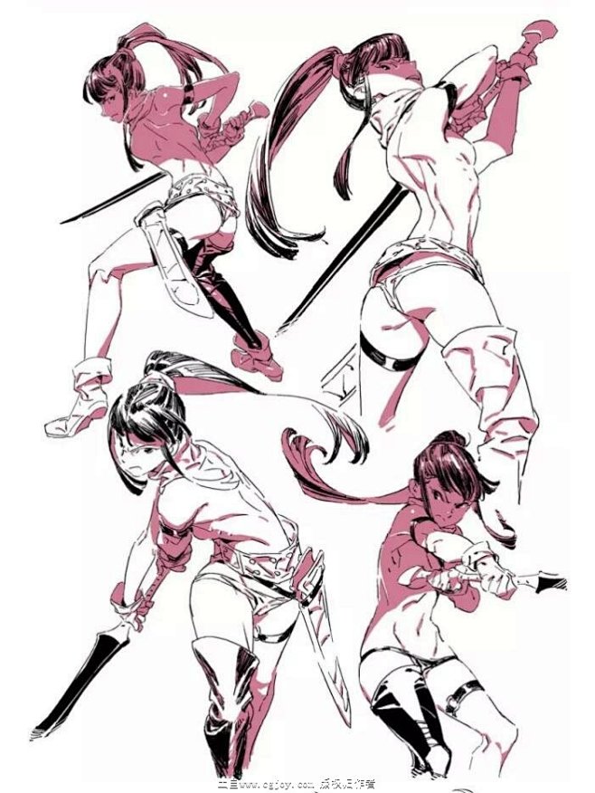 【转发】人体动态《日本画师TMLV作品欣...