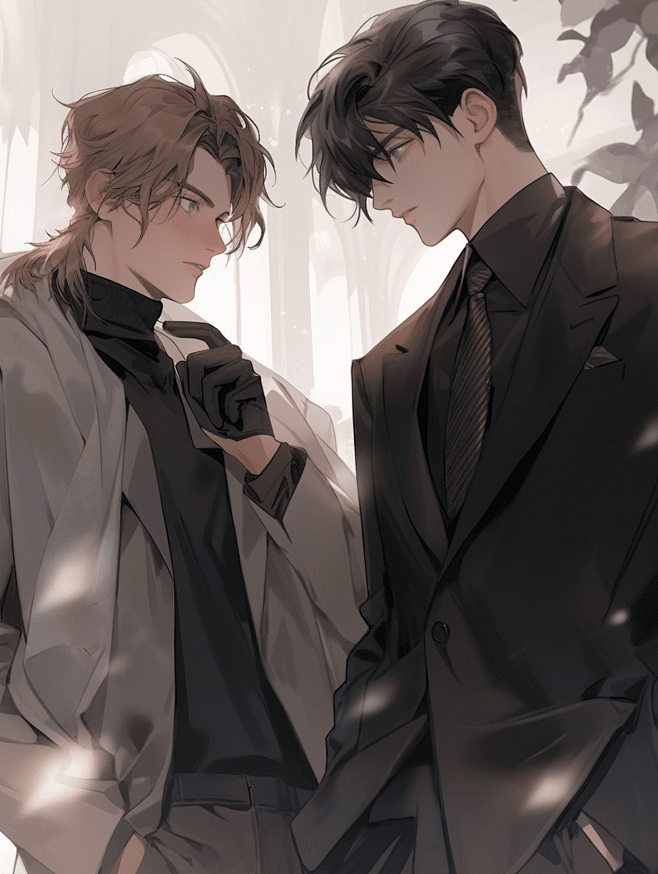 现代都市双男主/耽美 | Ai绘画 @叙叙叙叙白