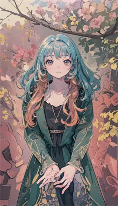 数字艺术漫画风女孩插画-众图网