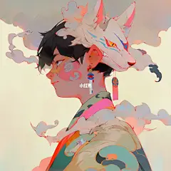 Midjourney头像-狐狸少年