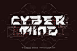 Bazer科幻机能赛博朋克科技智能工业logo游戏海报标题英文字体包素材