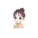 丸子头女孩卡通手绘可爱女生头像png