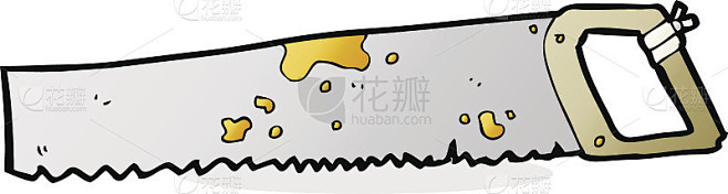 卡通生锈旧锯