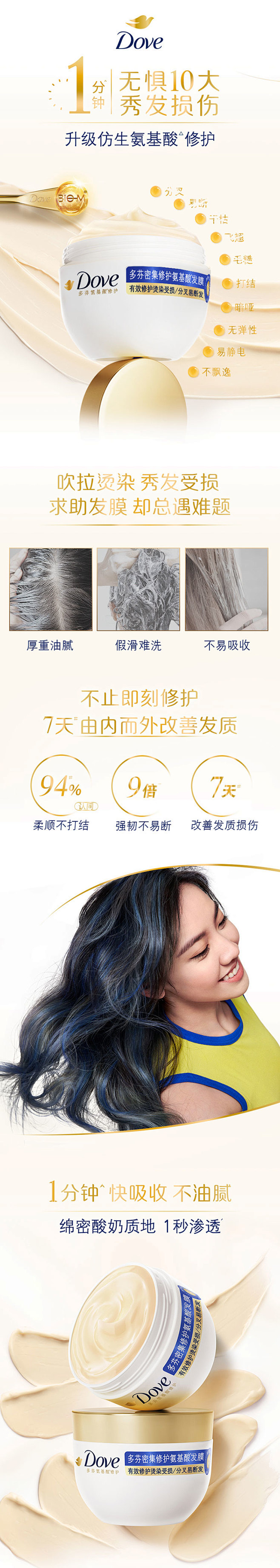 多芬密集修护氨基酸发膜260g+50g*...