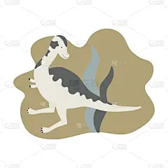 可爱的恐龙矢量插图。海报，t恤，壁纸，卡片。