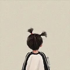 一组手绘背影头像 ​​​​