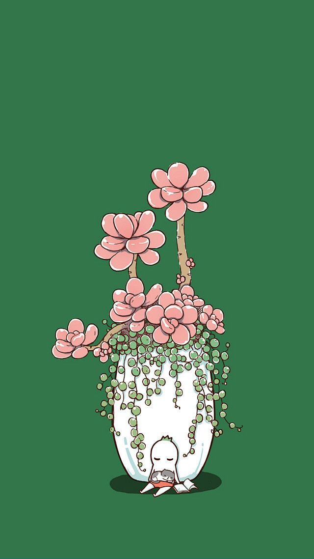 多肉植物   壁纸   @罗罗布