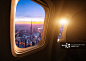 Dubai skyline from the airplane