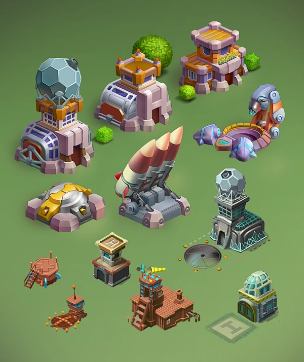 game objects on Behance-花瓣网
