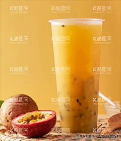 百香果益力多  - 源文件下载【酷图网】奶茶店,饮品店,海报,百香果,背景,