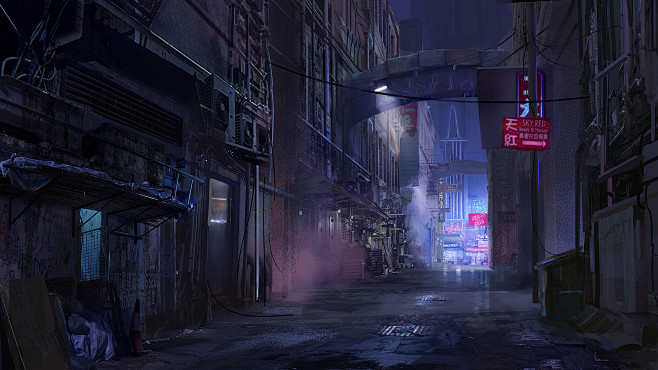 Cyberpunk scene