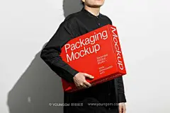 14款毕设手持包装盒纸袋海报书籍封面设计作品展示效果图ps样机素材