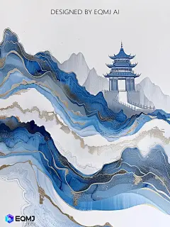 大美国风丨EQMJ AI绘制新中式流体油画山水_8_EQMJ官方代言人_来自小红书网页版