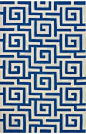 新中式风格蓝白几何图案地毯贴图