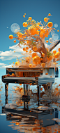 jiaowohaizhu_a_piano_shaped_like_an_orange_in_glass_on_the_ocea_a463c05d-8903-49cb-b6eb-02f319f55366