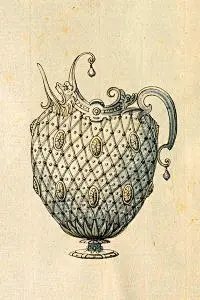 文艺复兴时期金银器，彩铅作品@CCI中国动漫插画