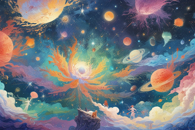 幻想宇宙奇幻风景画图片