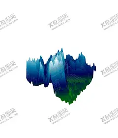 抽象山峰 【酷图网】梦幻,抽象,山峰,水墨,泼墨,迷雾,烟雾缭绕,山,插画,矢量