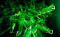 General 1920x1200 digital art abstract green crystal CGI render